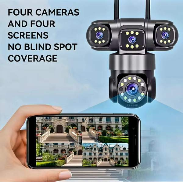 CAMARA EXTERIOR YMS4 WIFI 4 LENTES